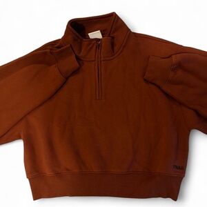 Aritzia TNA Cozy Fleece Crop 1/2 Zip